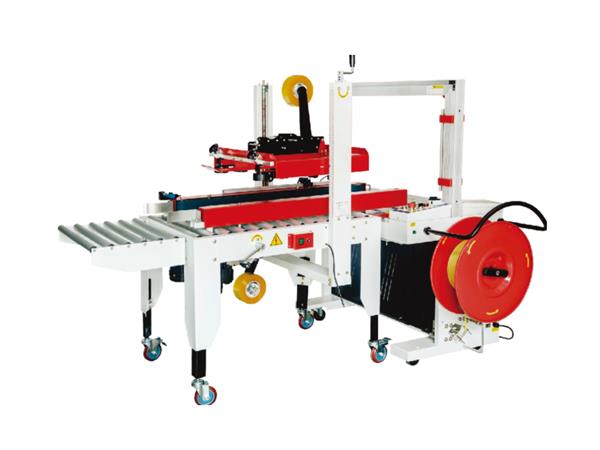 Sealing and strapping machine